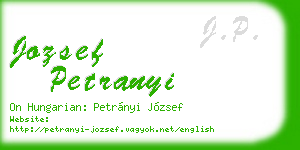 jozsef petranyi business card